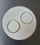 Desiree Collection Silver Hoop Earrings