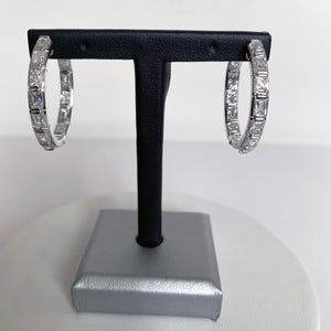 Desiree Collection Silver Hoop Earrings